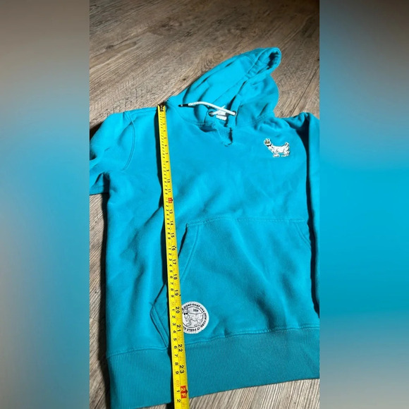 Goat USA Pullover Turquoise Hoodie Size: Small - Picture 11 of 11